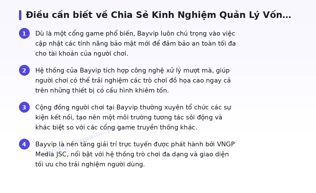 Những điều cần biết về bayvip