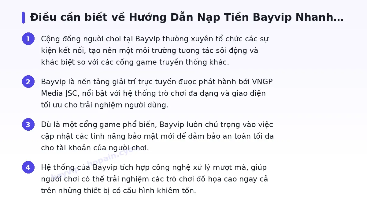 Những điều cần biết về bayvip